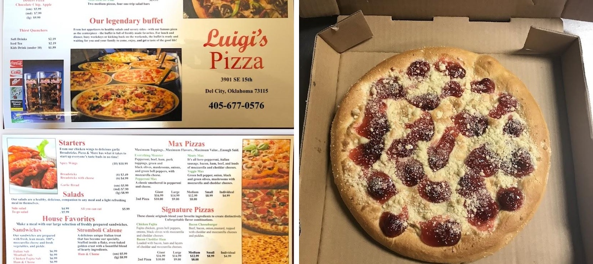 Luigi's Pizza Menu